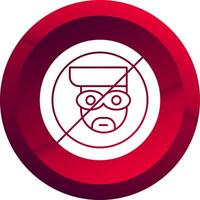 Anti Theft Glyph Button Icon vector