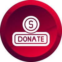 Donate Glyph Button Icon vector
