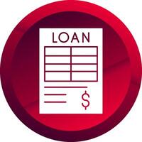 Loan Glyph Button Icon vector