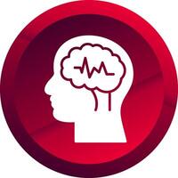 Epilepsy Glyph Button Icon vector