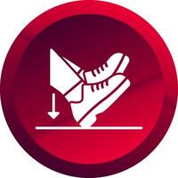 Heel Dig Glyph Button Icon vector