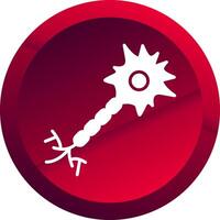 Nerve Cell Glyph Button Icon vector