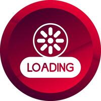 Loading Glyph Button Icon vector