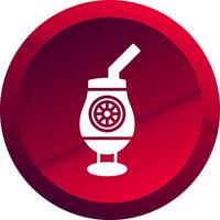 Cocktail Glyph Button Icon vector