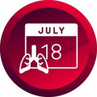 Tuberculosis Day Glyph Button Icon vector