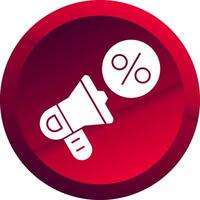 Promotion Glyph Button Icon vector