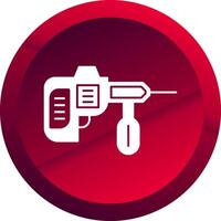 Demolition Hammer Glyph Button Icon vector