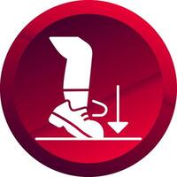 Ball Dig Glyph Button Icon vector