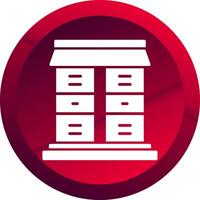 Lockers Glyph Button Icon vector