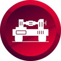 Lathe Glyph Button Icon vector
