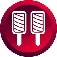 Popsicle Glyph Button Icon vector