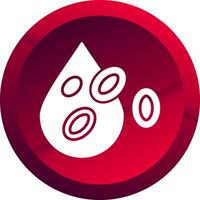 Platelet Glyph Button Icon vector