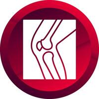 Leg X Ray Glyph Button Icon vector