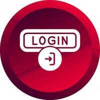 Login Glyph Button Icon vector