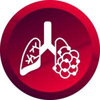 Bronchiectasis Glyph Button Icon vector