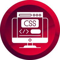 Css Glyph Button Icon vector