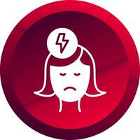 Anxiety Glyph Button Icon vector