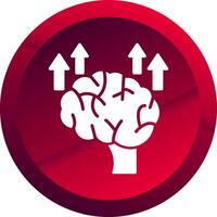 Neuroplasticity Glyph Button Icon vector