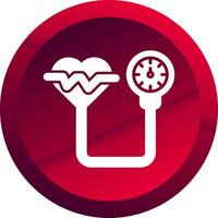Blood Pressure Glyph Button Icon vector