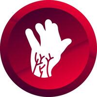 Hand Nerves Glyph Button Icon vector