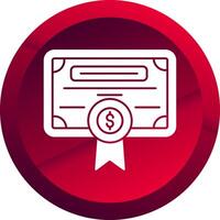 License Glyph Button Icon vector