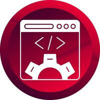 Web Design Glyph Button Icon vector