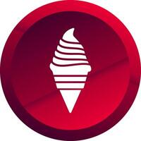 Ice Cream Glyph Button Icon vector