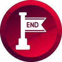 End Glyph Button Icon vector