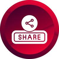Share Glyph Button Icon vector