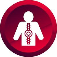 Spinal Cord Glyph Button Icon vector