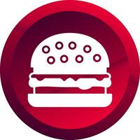 Burger Glyph Button Icon vector