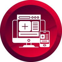 Responsive Glyph Button Icon vector