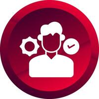 Coach Glyph Button Icon vector