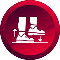Step Glyph Button Icon vector