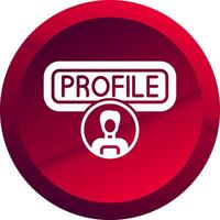 User Profile Glyph Button Icon vector