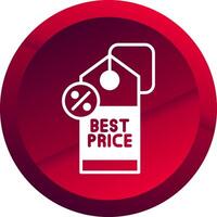 Best Price Glyph Button Icon vector