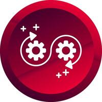Devops Glyph Button Icon vector