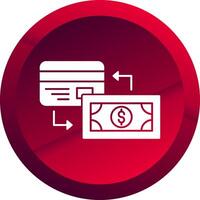 Payment Method Glyph Button Icon vector