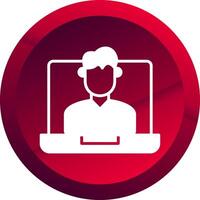 OnGlyph Button Coach Glyph Button Icon vector