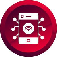 Iot Glyph Button Icon vector