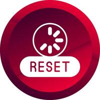 Reset Glyph Button Icon vector