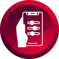 Settings Glyph Button Icon vector