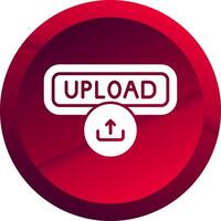 Upload Glyph Button Icon vector