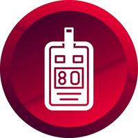 Glucose Meter Glyph Button Icon vector