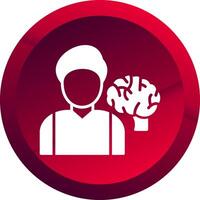 Neurologist Glyph Button Icon vector