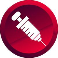 Injection Glyph Button Icon vector