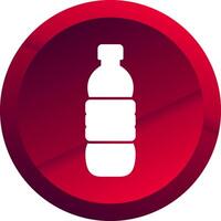 Water Bottle Glyph Button Icon vector