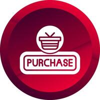 Purchase Glyph Button Icon vector