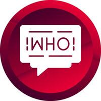 Who Glyph Button Icon vector