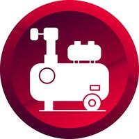 Air Compressor Glyph Button Icon vector